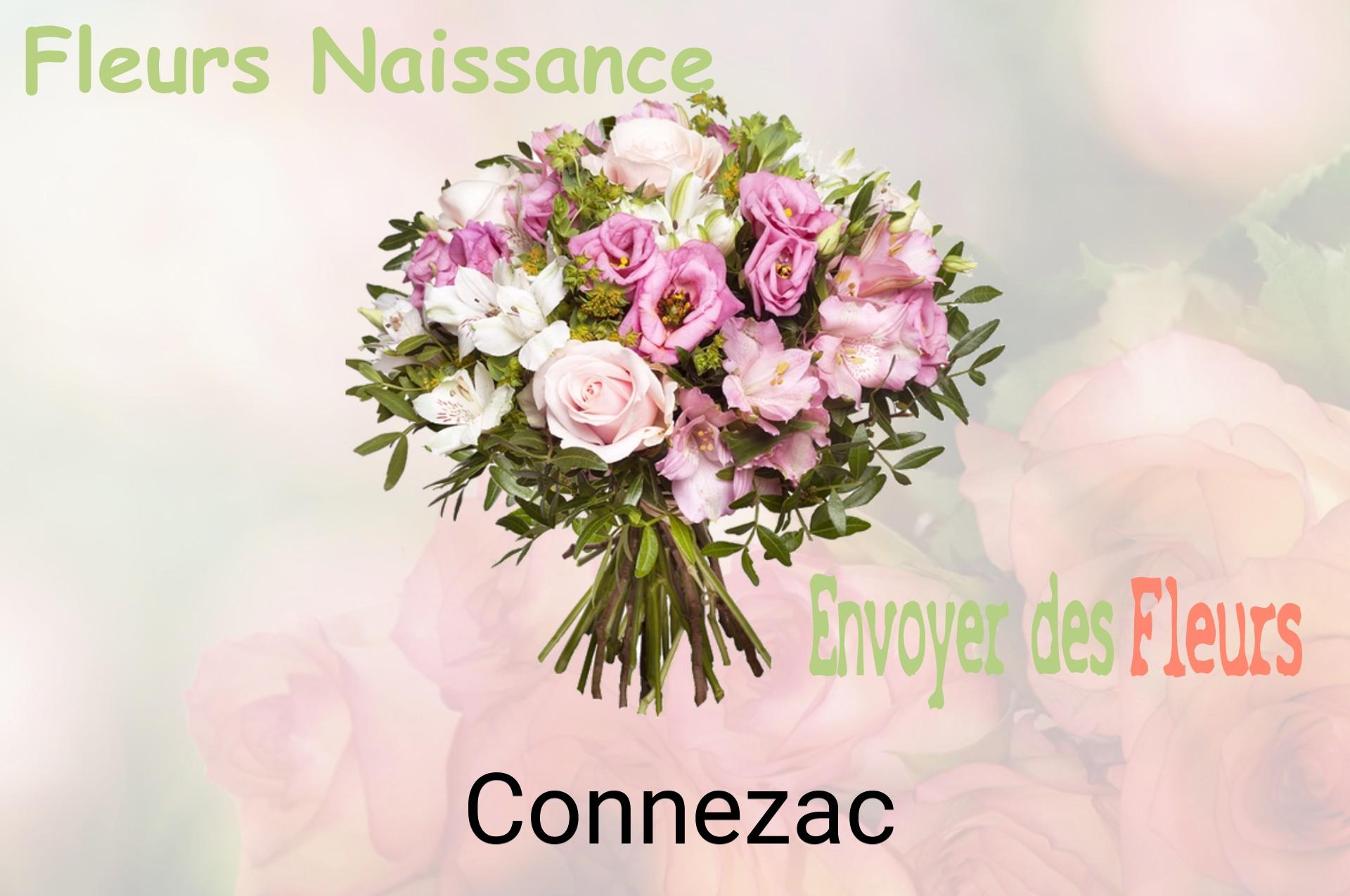 Bouquet de fleurs de naissance livré à Connezac